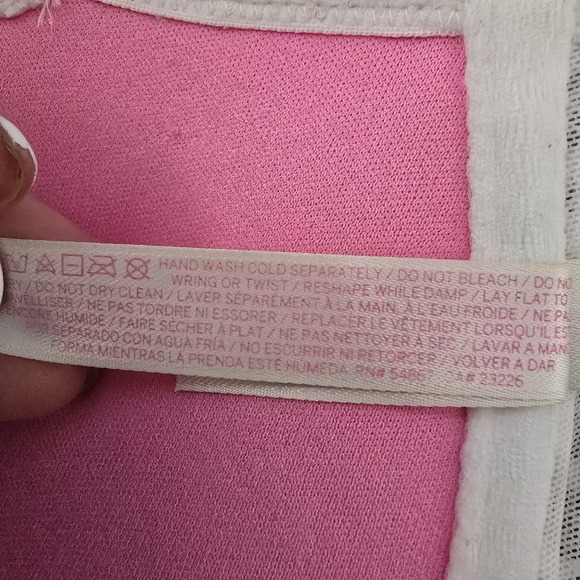 PINK Victoria's Secret White Lace Front Close Racerback Bralette 34B - Picture 9 of 10